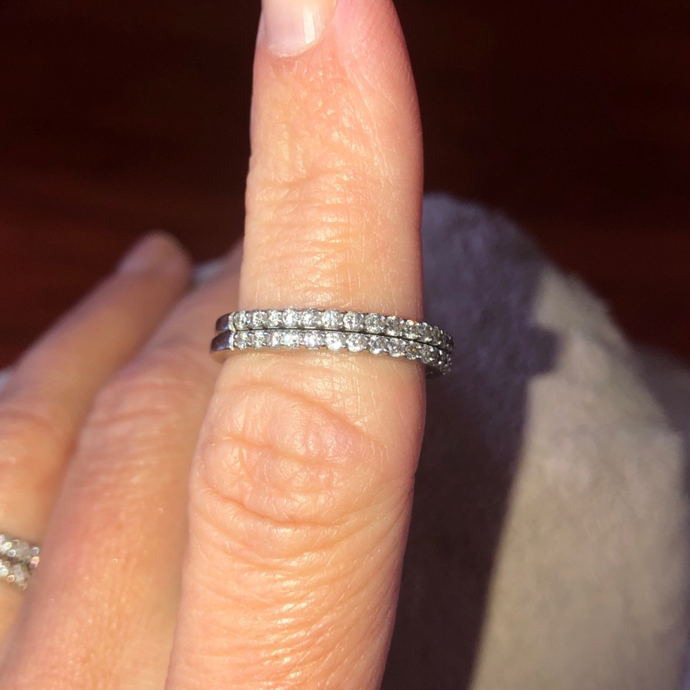 Two matching diamond bands